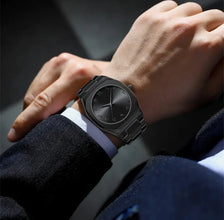 Stainless Steel Black Aura Watch - Black Dial