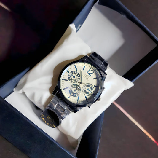 Men's Stainless Steel Watch – Elegant Metal Strap Timepiece