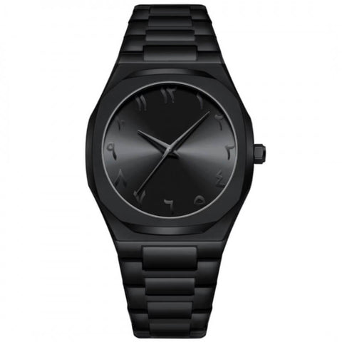 Stainless Steel Black Aura Watch - Black Dial