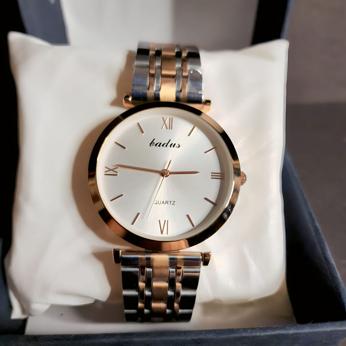 Kadas Men’s Classic Silver Quartz Watch – Ultra-Slim Stainless Steel Dress Watch with Clean White Dial